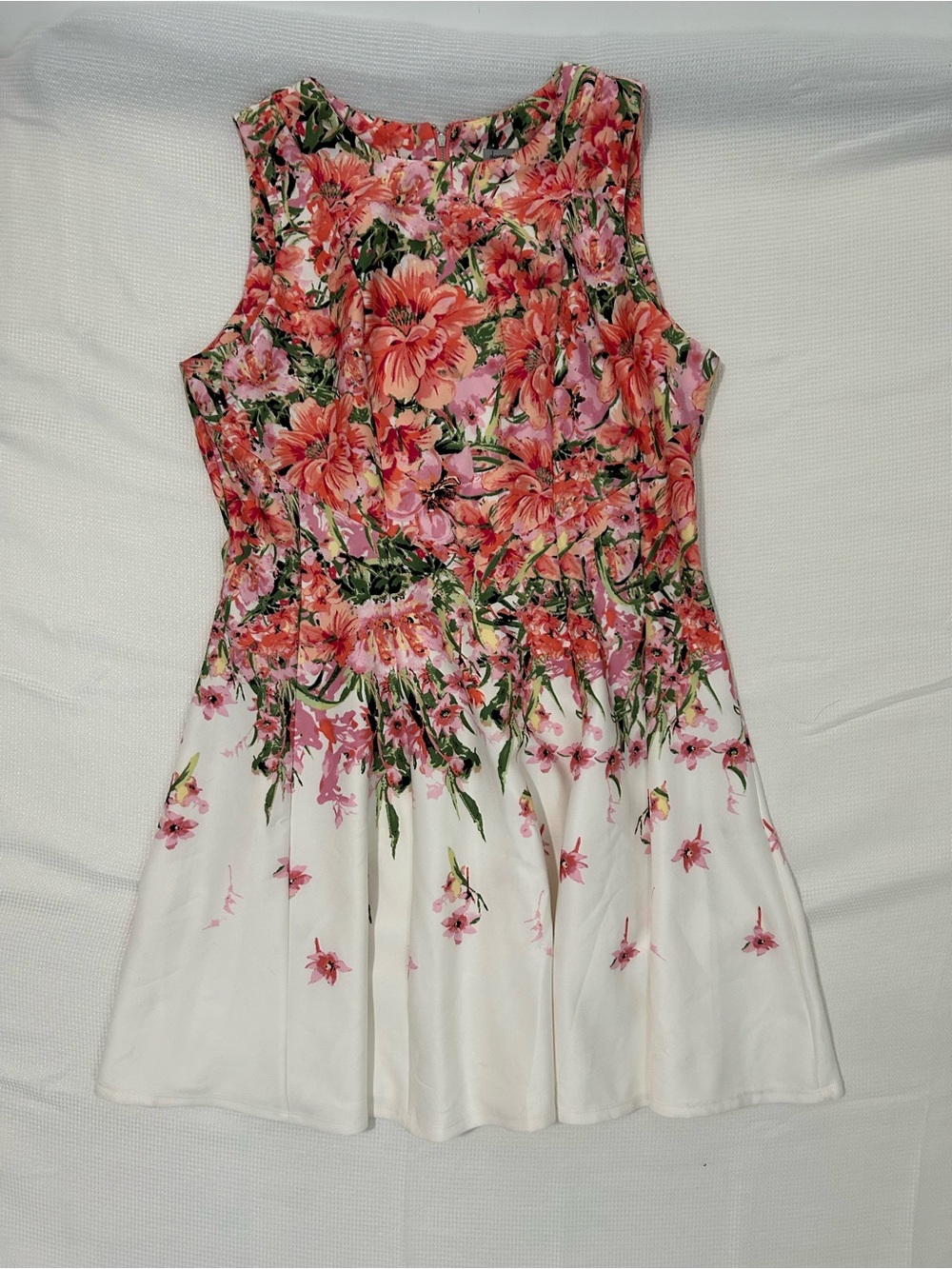 Danny & Nicole Pink Coral Floral Fit-and-Flare Dress